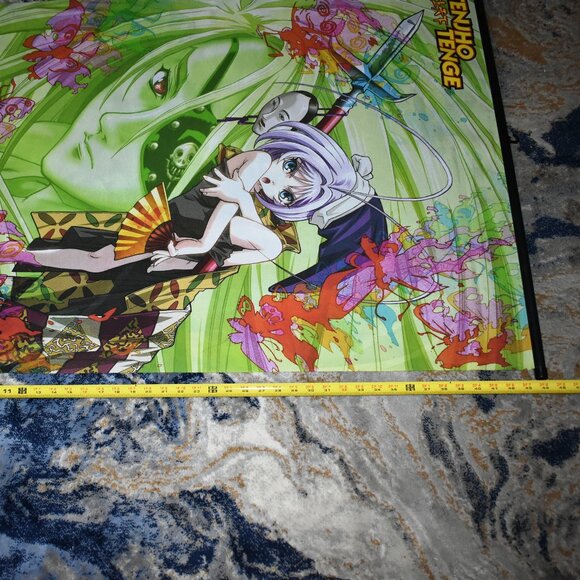 RARE VINTAGE ANIME TENJHO TENGE fabric wall scroll POSTER ART 2000's 44"X31" - Picture 8 of 12